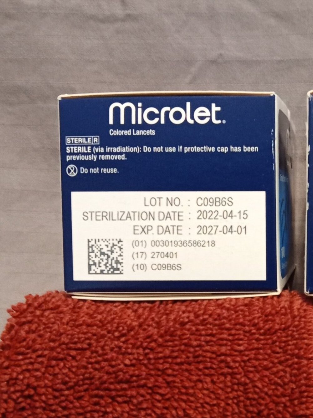 Ascensia Microlet Colored Lancets Single 100 count box (sealed box, unopened) - Picture 2 of 7